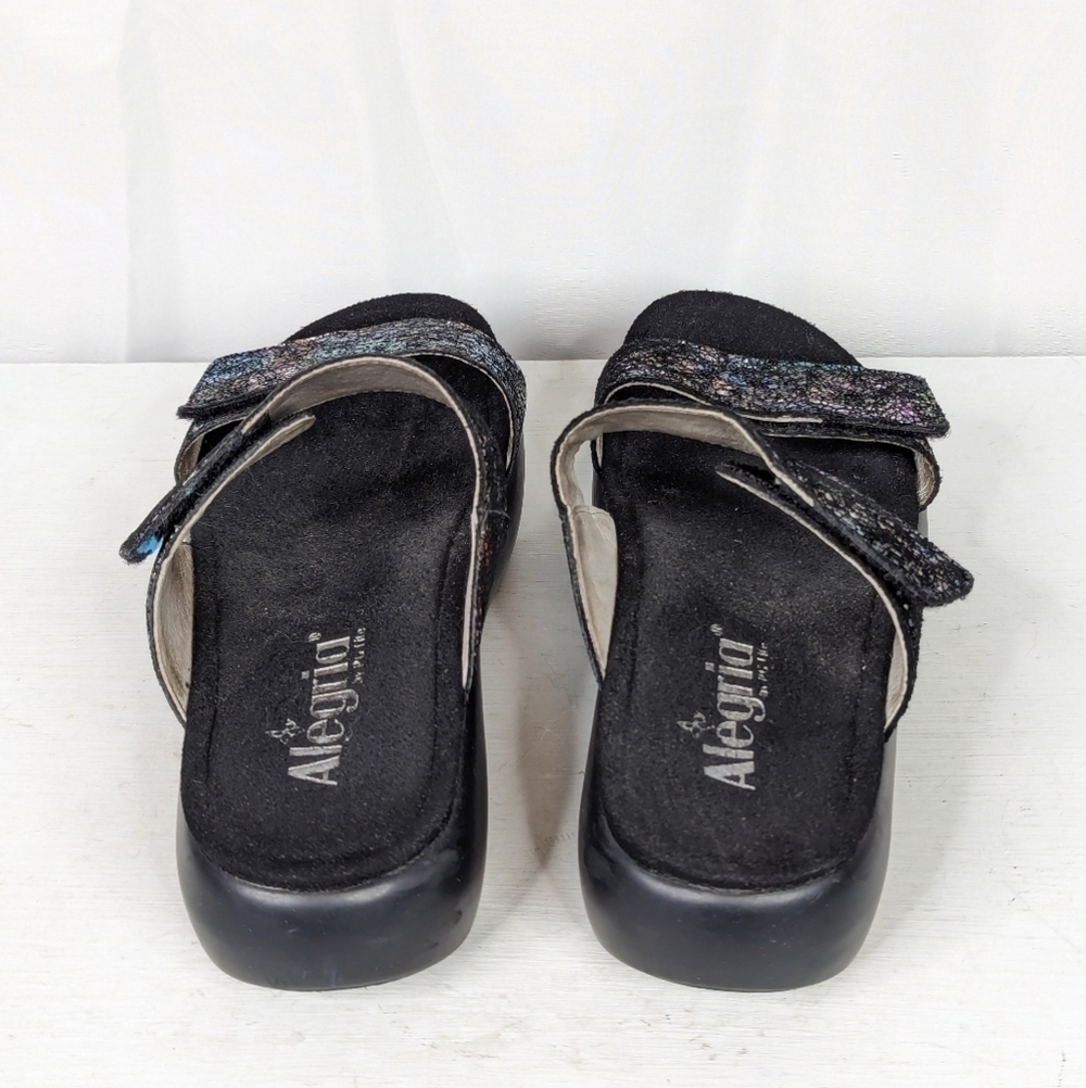 Alegria Bryce Montage Metallic Colorful Two Strap Sandals - Size 37/7 - Picture 5 of 8